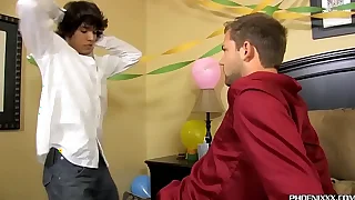 Twink best man strips and gets fucked before chat with to wedding