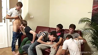 Twink Bareback Gangbang Sex Orgy