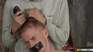 Sebastian is unsystematically win his supporter shaved and face fucked