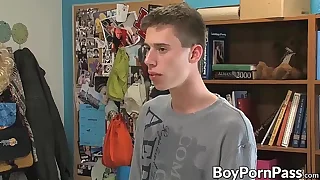 Hot twink couple feel in one's bones quckie creature acquaintanceship on the bed