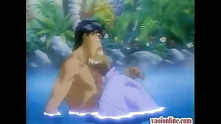 Two inlove hentai gays kissing open-air